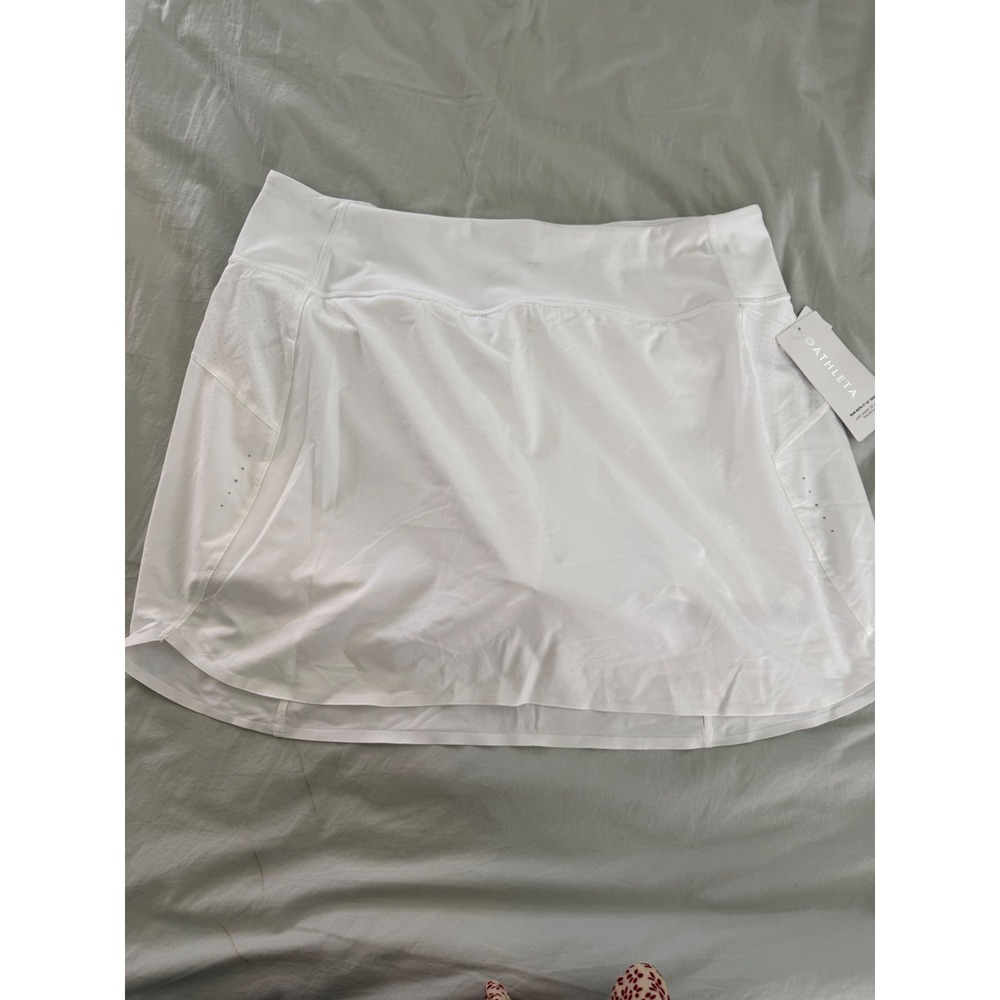 NWT Athleta Run With It 16" White Skort XL Tennis Golf Athletic Built-In Shorts